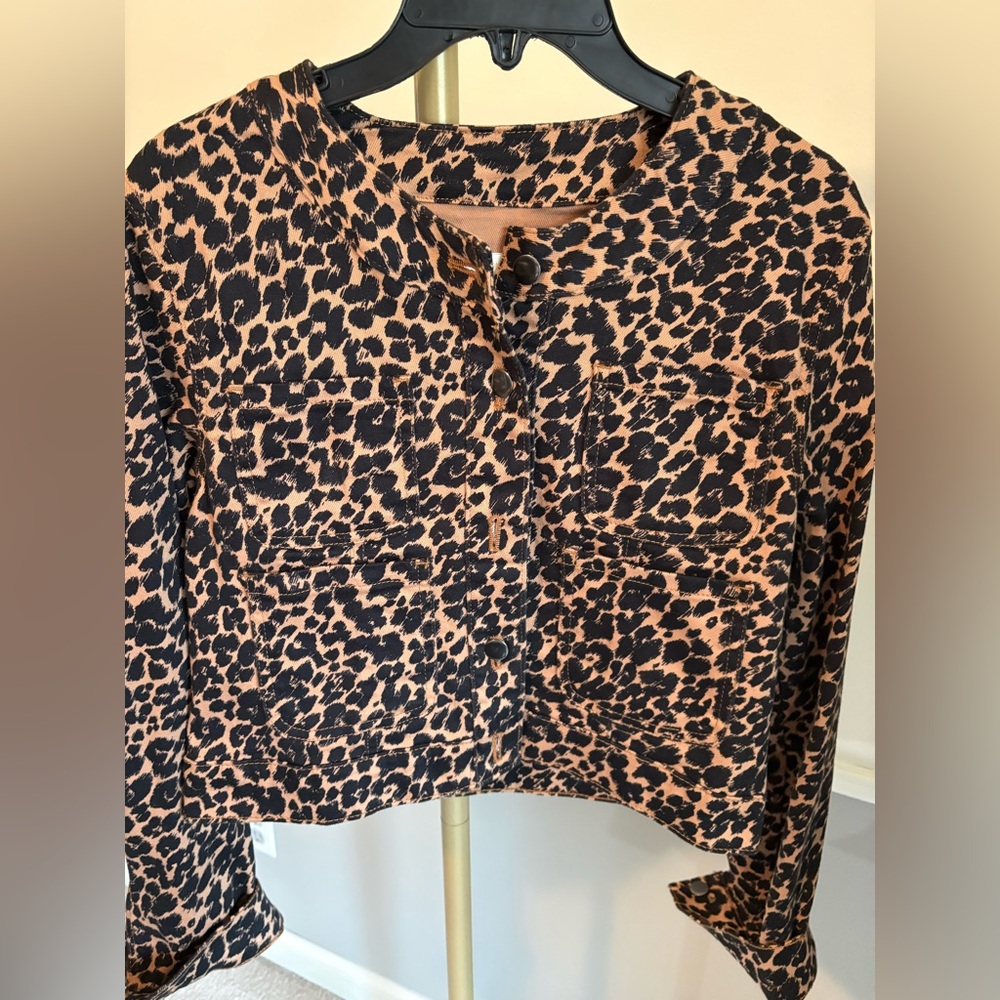 Leopard Denim Lady Jacket